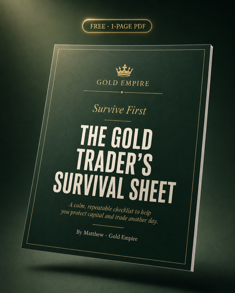 The Gold Trader's Survival Sheet — free 1-page PDF